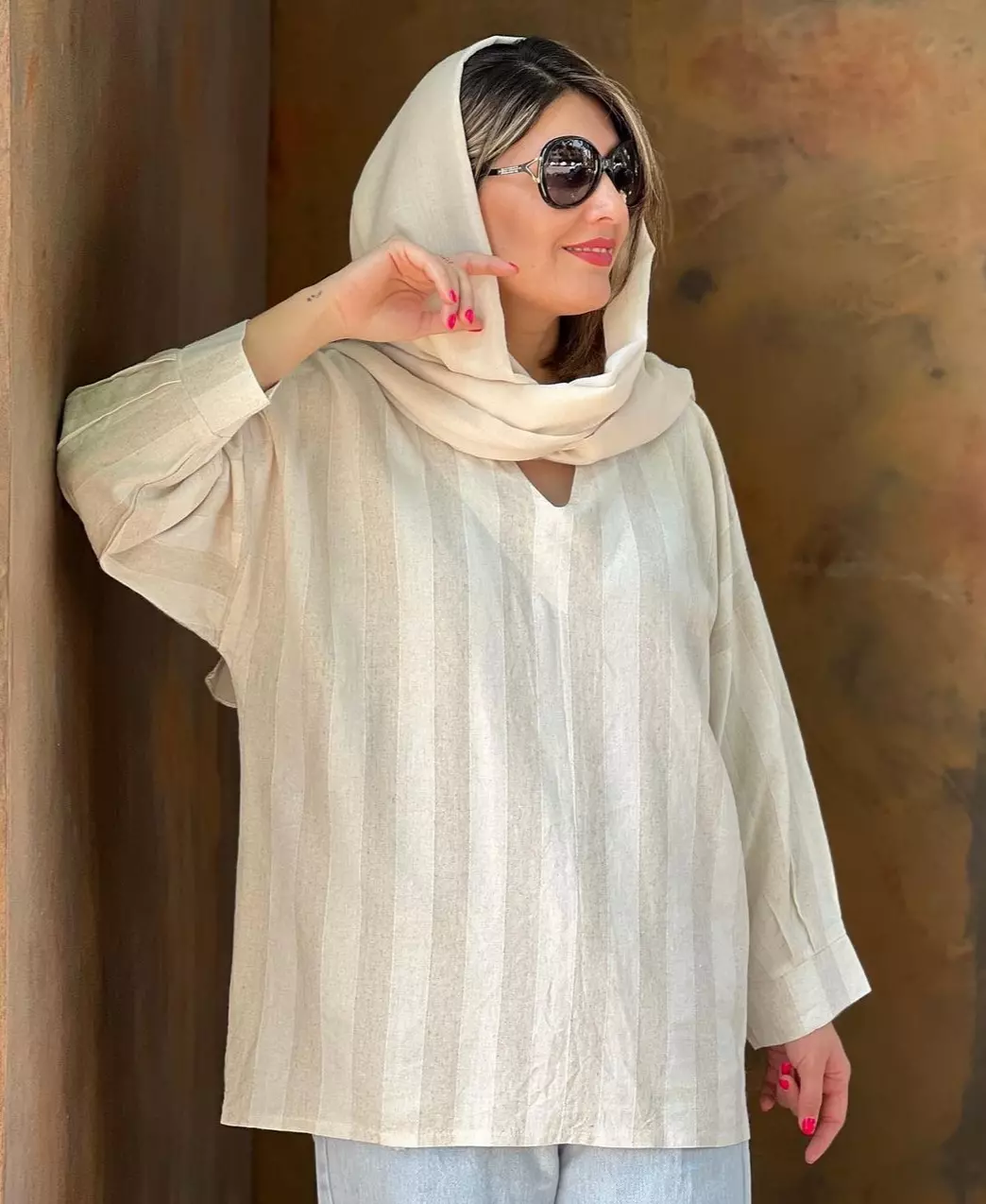 مانتو شومیزی لینن افرا ( R )